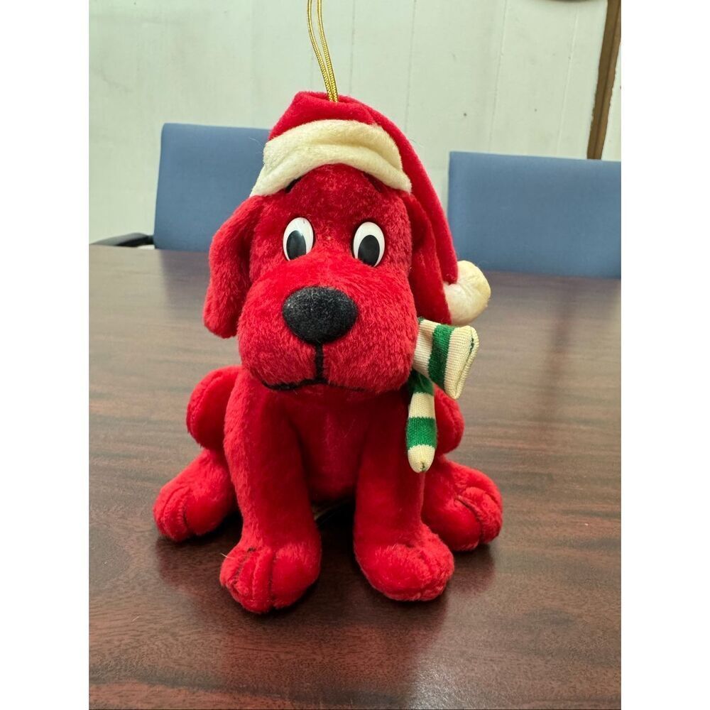 Vintage Clifford The Big Red Dog Plush Christmas Ornament